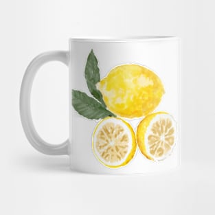 Watercolor Lemons Graphic Design Mug